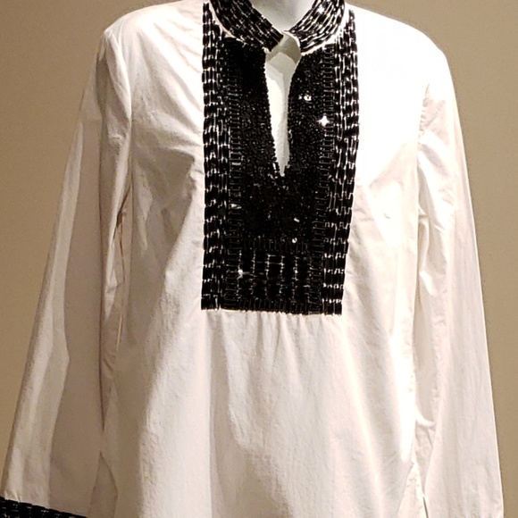 Tory Burch Embellished Tunic Style Top NWT - Picture 3 of 5